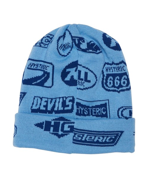 HYSTERIC GLAMOUR(ヒステリックグラマー)の「MOTOR CITY FEVER オーバーサイズビーニー(ニットキャップ/ビーニー・レディース・グリーン/ブラック/ブルー・FREE)」の10枚目の写真