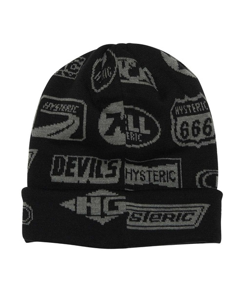 HYSTERIC GLAMOUR(ヒステリックグラマー)の「MOTOR CITY FEVER オーバーサイズビーニー(ニットキャップ/ビーニー・レディース・グリーン/ブラック/ブルー・FREE)」の9枚目の写真
