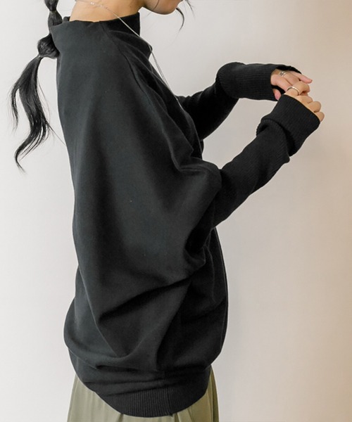 Felt-Maglietta（フェルトマリエッタ）の「変形ボトルネックアシメニット（ニット/セーター・レディース・ブラック/チャコールグレー・LL～3L/M-L）」の15枚目の写真