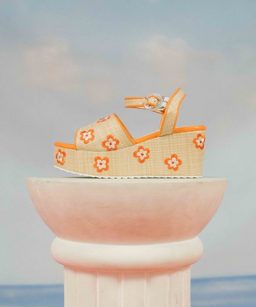 Casselini（キャセリーニ）の「Casselini(キャセリーニ)プラットフォームサンダル（サンダル・レディース・ブルー/ブラウン/オレンジ/ブラック・S/M/L）」の4枚目の写真