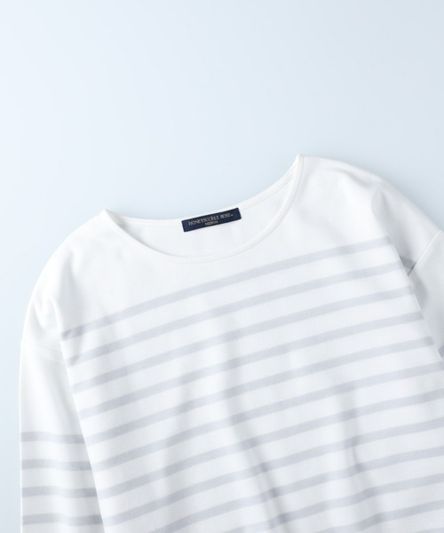 HONEYSUCKLE ROSE(ハニーサックルローズ)の「【HONEYSUCKLE ROSE】パネルボーダーロンT(Tシャツ/カットソー・レディース・ネイビー/グレー/ブラック・M/L)」の17枚目の写真