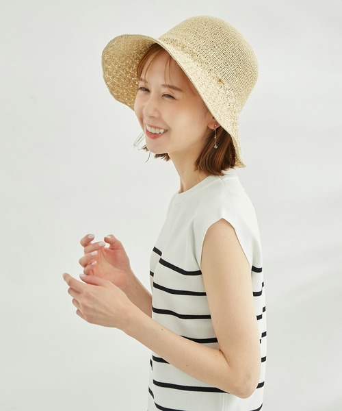 ROPE' PICNIC（ロペピクニック）の「変わり細編みつば広ハット（ハット・レディース・ベージュ/ブラウン系その他3・FREE）」の12枚目の写真
