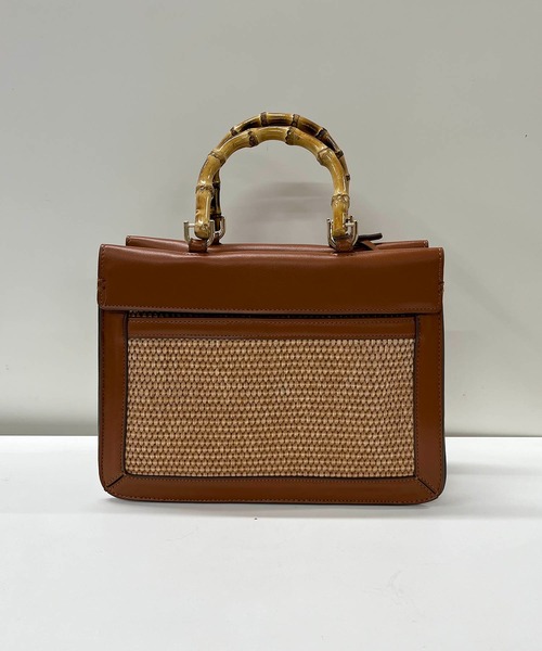 CAPRICIEUX LE'MAGE（カプリシューレマージュ）の「〈LE VERNIS/ル・ベルニ〉ザツザイMIXボストンバッグ（ハンドバッグ・レディース・ブラック/キャメル・FREE）」の6枚目の写真