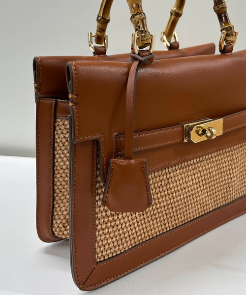 CAPRICIEUX LE'MAGE（カプリシューレマージュ）の「〈LE VERNIS/ル・ベルニ〉ザツザイMIXボストンバッグ（ハンドバッグ・レディース・ブラック/キャメル・FREE）」の15枚目の写真