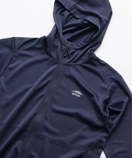 OUTDOOR PRODUCTS（アウトドアプロダクツ）の「【OUTDOOR PRODUCTS/アウトドアプロダクツ】吸水速乾　抗菌防臭加工　リフレクター　透湿　UVカット　軽量　ラッシュガードとしても使用可　ワンポイントブランドロゴ　パーカー（パーカー・メンズ・グレー/ブラック/ネイビー・MEDIUM/LARGE/X-LARGE）」の3枚目の写真