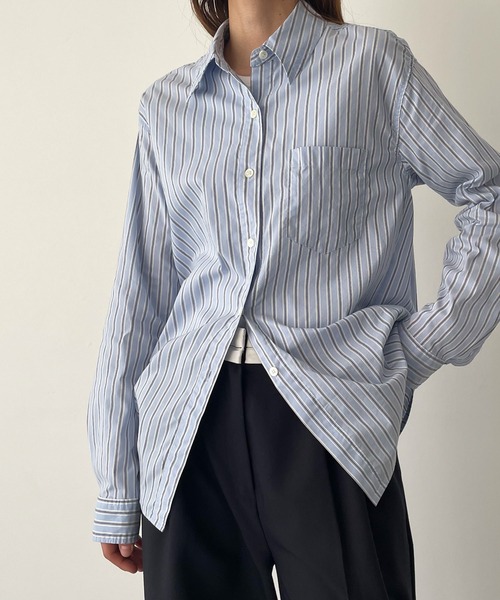 CANAL JEAN Elmar エルマール ストライプシャツSETUP ブルー CANAL JEAN Elmar エルマール ストライプシャツSETUP ブルー