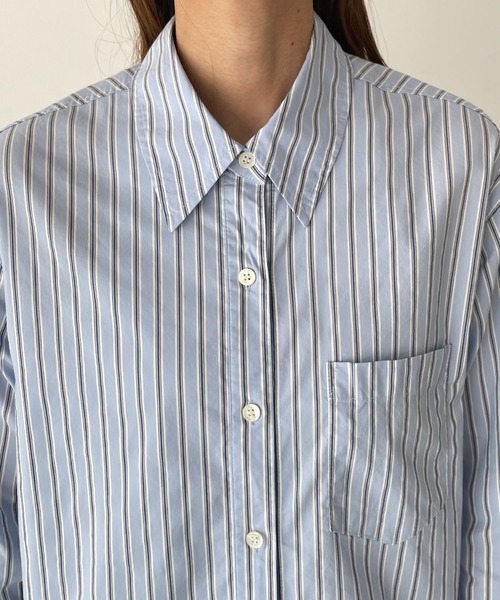 【美品】CANAL JEAN El mar(エルマール)ストライプシャツ キャナルジーン CANAL JEAN El mar(エルマール)ストライプ