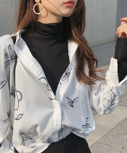 ALTROSE（アルトローズ）の「メロートップス タートルネック メロー シアー カットソー インナートップス（Tシャツ/カットソー・レディース・ホワイト/アイボリー/ブラック/グレー・FREE）」の21枚目の写真