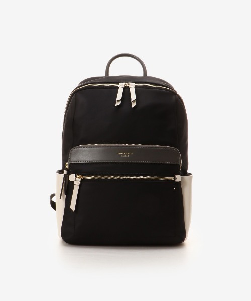 & chouette(アンドシュエット)の「新型A4対応ナイロンリュック《PC対応》(バックパック/リュック・レディース・ブラック/オフホワイト/ピンクベージュ/ダークグレー・FREE)」の2枚目の写真