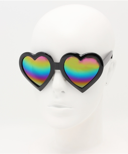 WEGO（ウィゴー）の「WEGO/ハートミラーサングラス（サングラス・レディース・サックスブルー/レッド/ライトピンク/ホワイト/イエロー系その他/イエロー/ライトパープル/ブラック・FREE）」の16枚目の写真