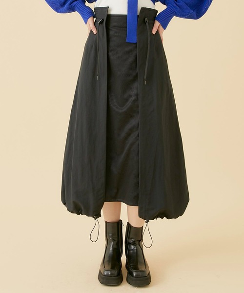 CITY TOKYO(シティトウキョウ)の「2wayマルチドッキングスカート(スカート・レディース・カーキ/ブラック/ベージュ・1/2)」の4枚目の写真