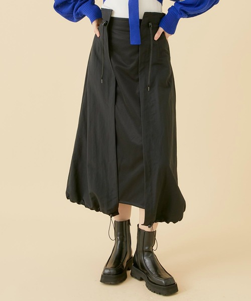 CITY TOKYO(シティトウキョウ)の「2wayマルチドッキングスカート(スカート・レディース・カーキ/ブラック/ベージュ・1/2)」の5枚目の写真