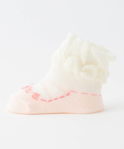 COMME CA ISM（コムサイズム）の「バレエシューズ柄カップ入りソックス（ソックス/靴下・キッズ・ラベンダー/ピンク/サックスブルー・9-12cm）」の3枚目の写真