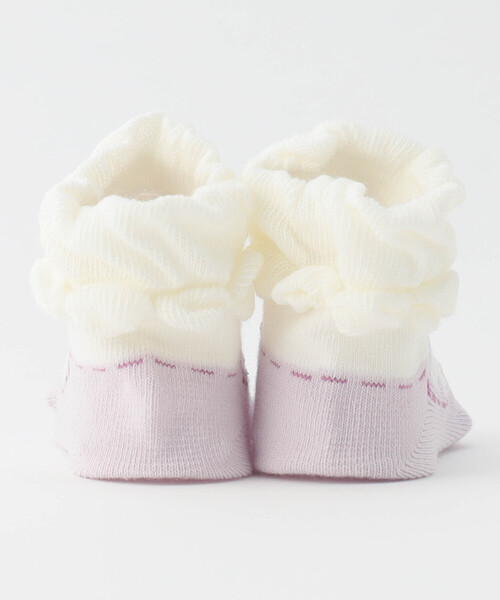 COMME CA ISM（コムサイズム）の「バレエシューズ柄カップ入りソックス（ソックス/靴下・キッズ・ラベンダー/ピンク/サックスブルー・9-12cm）」の6枚目の写真