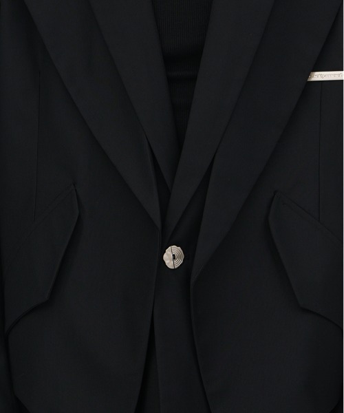 A‘gem 9(エージェムナイン)の「A'GEM/9 × .kom『MODITEC/モディテック』 ワイドシルエット ダブルカラー ジャケット(テーラードジャケット・メンズ・ブラック・M/L)」の10枚目の写真