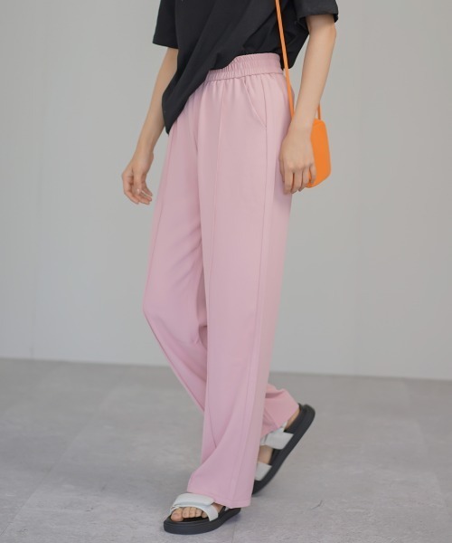 Auntie Rosa（アンティローザ）の「ハイウエストペールトーンカラートラックパンツ（その他パンツ・レディース・サックスブルー/ブラック/ライトベージュ/コーラルピンク・MEDIUM/LARGE/SMALL）」の19枚目の写真