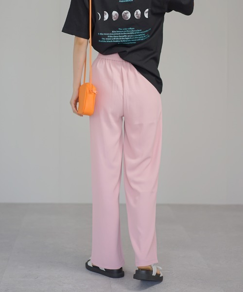 Auntie Rosa（アンティローザ）の「ハイウエストペールトーンカラートラックパンツ（その他パンツ・レディース・サックスブルー/ブラック/ライトベージュ/コーラルピンク・MEDIUM/LARGE/SMALL）」の22枚目の写真