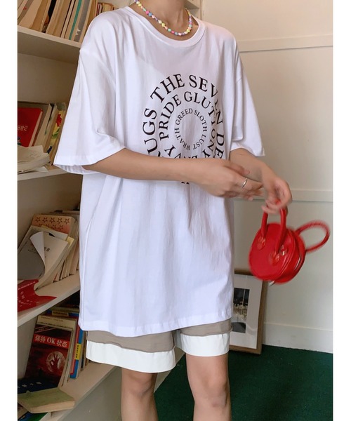 DEVICE（デバイス）の「《即納》サークルロゴ ビッグシルエット Tシャツ オーバーサイズ コットン100%（Tシャツ/カットソー・メンズ・ホワイト・FREE）」の16枚目の写真