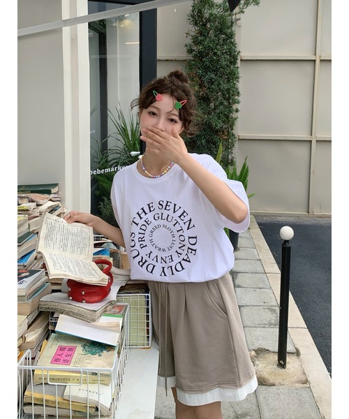 DEVICE（デバイス）の「《即納》サークルロゴ ビッグシルエット Tシャツ オーバーサイズ コットン100%（Tシャツ/カットソー・メンズ・ホワイト・FREE）」の13枚目の写真