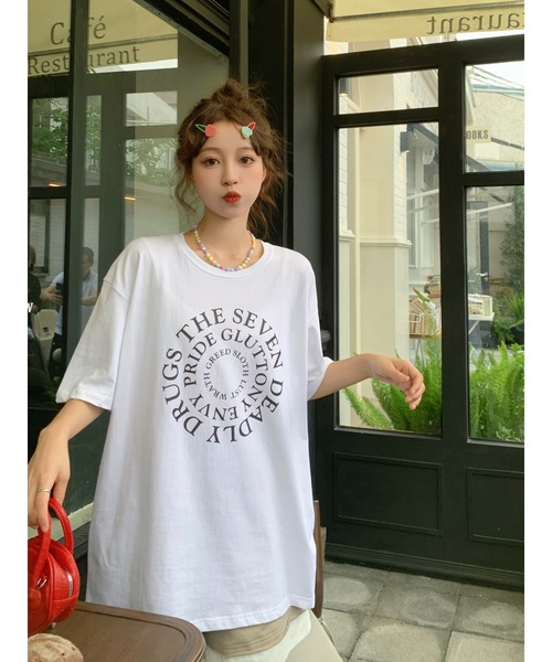 DEVICE（デバイス）の「《即納》サークルロゴ ビッグシルエット Tシャツ オーバーサイズ コットン100%（Tシャツ/カットソー・メンズ・ホワイト・FREE）」の11枚目の写真