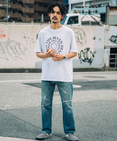 DEVICE（デバイス）の「《即納》サークルロゴ ビッグシルエット Tシャツ オーバーサイズ コットン100%（Tシャツ/カットソー・メンズ・ホワイト・FREE）」の22枚目の写真