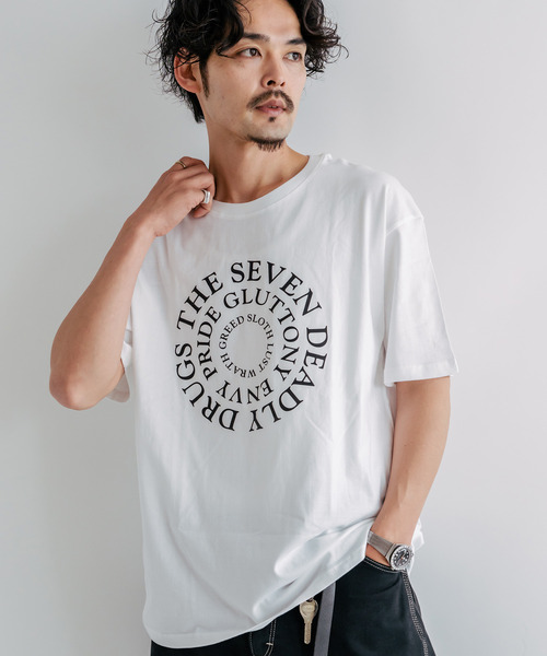 DEVICE（デバイス）の「《即納》サークルロゴ ビッグシルエット Tシャツ オーバーサイズ コットン100%（Tシャツ/カットソー・メンズ・ホワイト・FREE）」の19枚目の写真