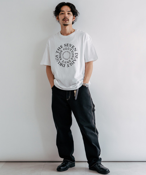 DEVICE（デバイス）の「《即納》サークルロゴ ビッグシルエット Tシャツ オーバーサイズ コットン100%（Tシャツ/カットソー・メンズ・ホワイト・FREE）」の17枚目の写真