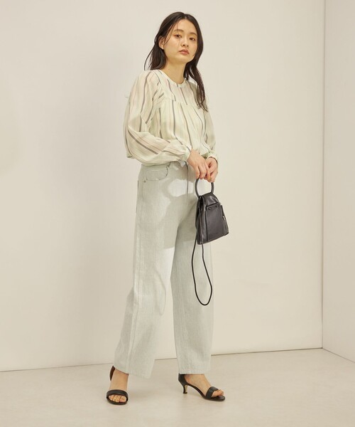 ♦️お値下げしました♦️ フラメンコブラウス SHIPS（シップス） ブラウス シャツ 「手洗い可能」ブロード ボウタイ