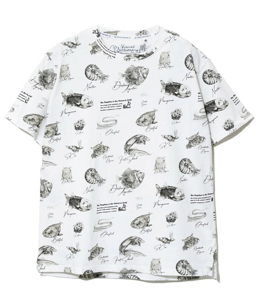 go slow caravan(ゴースローキャラバン)の「総柄図鑑TEE(Tシャツ/カットソー・メンズ・その他1/サックスブルー/ブラック/アイボリー/ブラック系その他2/ナチュラル・MEDIUM/X-LARGE/LARGE)」の3枚目の写真