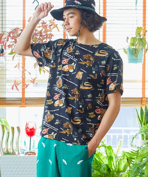 go slow caravan(ゴースローキャラバン)の「総柄図鑑TEE(Tシャツ/カットソー・メンズ・その他1/サックスブルー/ブラック/アイボリー/ブラック系その他2/ナチュラル・MEDIUM/X-LARGE/LARGE)」の12枚目の写真