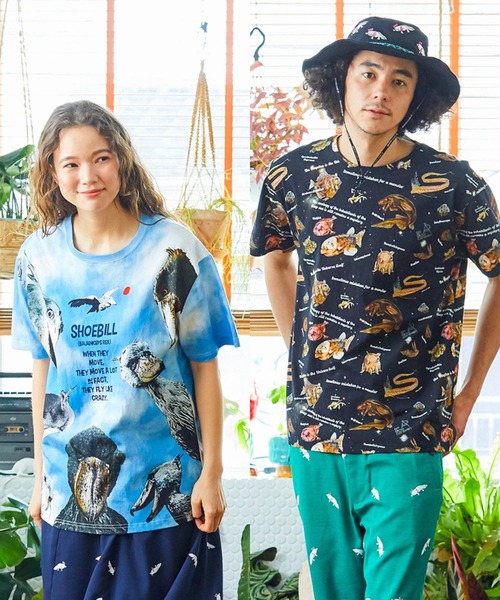 go slow caravan(ゴースローキャラバン)の「総柄図鑑TEE(Tシャツ/カットソー・メンズ・その他1/サックスブルー/ブラック/アイボリー/ブラック系その他2/ナチュラル・MEDIUM/X-LARGE/LARGE)」の21枚目の写真