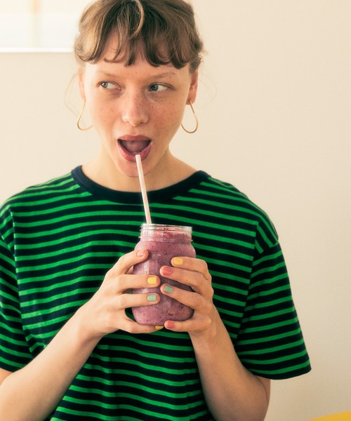 AMERICAN HOLIC（アメリカンホリック）の「バックタックカットプルオーバー（Tシャツ/カットソー・レディース・ブラック系その他4/イエロー/レッド系その他/ブルー系その他2/ブルー・M/L）」の3枚目の写真