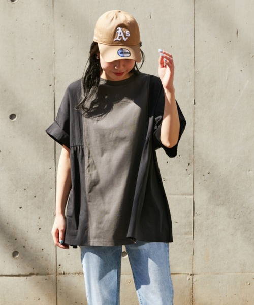 RODEO CROWNS WIDE BOWL(ロデオクラウンズワイドボウル)の「Military ドッキングトップス(その他トップス・レディース・ブラック/ベージュ/カーキ・FREE)」の1枚目の写真