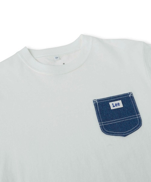 Lee(リー)の「【Lee】デニムポケットTシャツ(Tシャツ/カットソー・キッズ・ホワイト・130/140/105/150/120/160)」の5枚目の写真