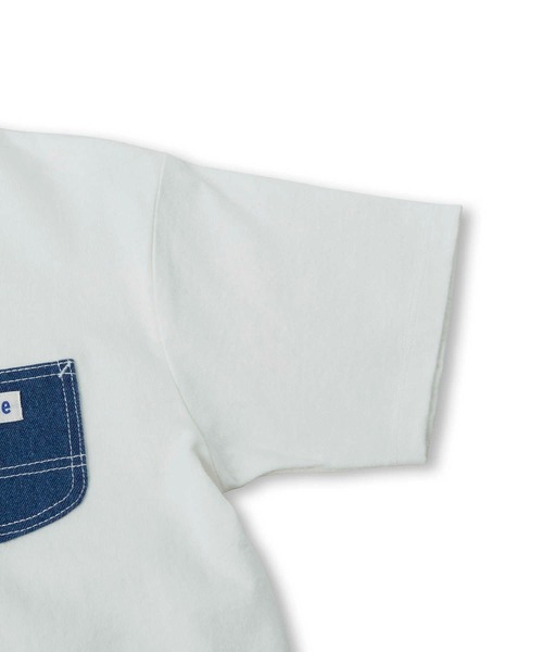 Lee(リー)の「【Lee】デニムポケットTシャツ(Tシャツ/カットソー・キッズ・ホワイト・130/140/105/150/120/160)」の3枚目の写真