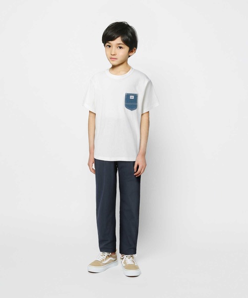 Lee(リー)の「【Lee】デニムポケットTシャツ(Tシャツ/カットソー・キッズ・ホワイト・130/140/105/150/120/160)」の8枚目の写真