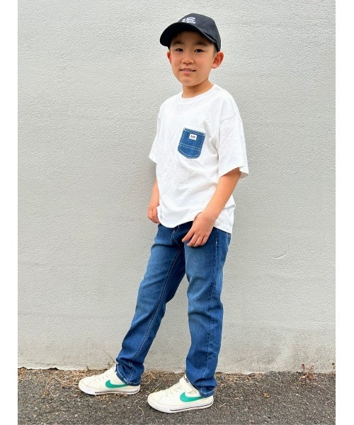Lee(リー)の「【Lee】デニムポケットTシャツ(Tシャツ/カットソー・キッズ・ホワイト・130/140/105/150/120/160)」の14枚目の写真