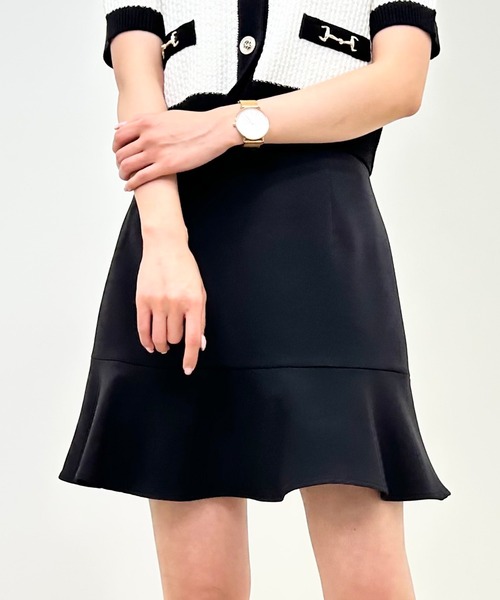 INGNI（イング）の「裾切替ミニフレアスカート（スカート・レディース・ブラック/ホワイト系その他7/ブラック系その他7・FREE）」の9枚目の写真