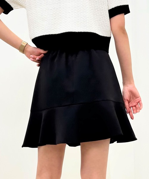 INGNI（イング）の「裾切替ミニフレアスカート（スカート・レディース・ブラック/ホワイト系その他7/ブラック系その他7・FREE）」の10枚目の写真