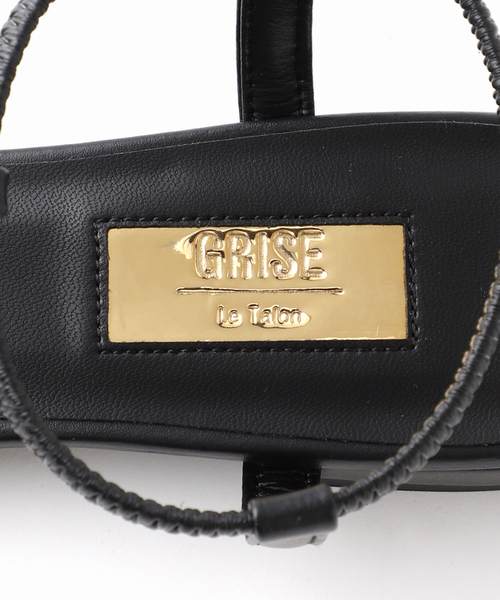 美品 GRISE ポインテッドクロスストラップフラットサンダル Mサイズ GRISE（グリーズ）の「GRISE ポインテッドクロスストラップ