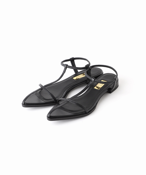 美品 GRISE ポインテッドクロスストラップフラットサンダル Mサイズ GRISE（グリーズ）の「GRISE ポインテッドクロスストラップ