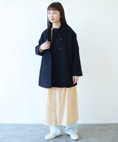 【セール】super100 ダブル釦ブルゾン（ブルゾン）｜bulle de savon（ビュルデサボン）