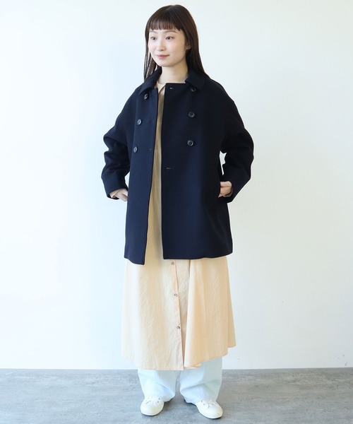 【セール】super100 ダブル釦ブルゾン（ブルゾン）｜bulle de savon（ビュルデサボン）