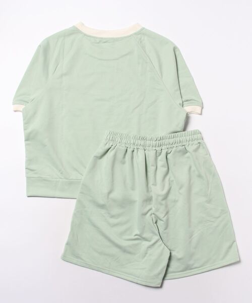 aimoha(アイモハ)の「ロゴ刺繍カットソーTシャツ+ショートパンツ セットアップ (SS)(セットアップ・レディース・ブラウン/グリーン/ベージュ・SMALL/LARGE/MEDIUM/X-LARGE)」の4枚目の写真