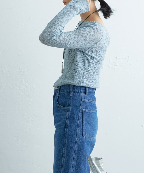 SHENERY（シーナリー）の「バックシャンレースカットソー（Tシャツ/カットソー・レディース・ブルー/アイボリー/ブラック・FREE）」の10枚目の写真