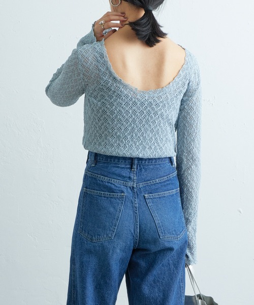 SHENERY（シーナリー）の「バックシャンレースカットソー（Tシャツ/カットソー・レディース・ブルー/アイボリー/ブラック・FREE）」の11枚目の写真