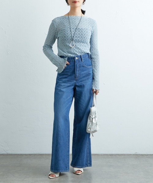 SHENERY（シーナリー）の「バックシャンレースカットソー（Tシャツ/カットソー・レディース・ブルー/アイボリー/ブラック・FREE）」の13枚目の写真