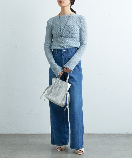 SHENERY（シーナリー）の「バックシャンレースカットソー（Tシャツ/カットソー・レディース・ブルー/アイボリー/ブラック・FREE）」の14枚目の写真