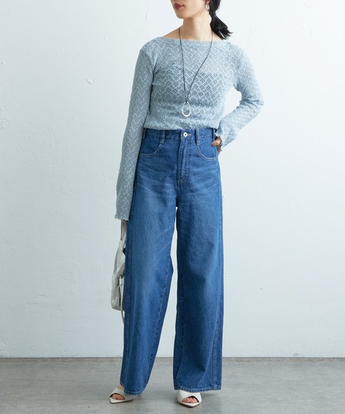 SHENERY（シーナリー）の「バックシャンレースカットソー（Tシャツ/カットソー・レディース・ブルー/アイボリー/ブラック・FREE）」の15枚目の写真