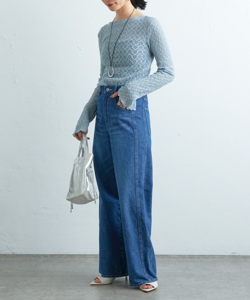 SHENERY（シーナリー）の「バックシャンレースカットソー（Tシャツ/カットソー・レディース・ブルー/アイボリー/ブラック・FREE）」の16枚目の写真